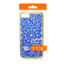 Reiko REIKO IPHONE 7 SOFT TPU CASE WITH SPARKLING DIAMOND SUNFLOWER DESIGN IN NAVY