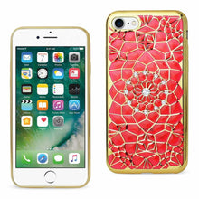 Reiko REIKO IPHONE 7 SOFT TPU CASE WITH SPARKLING DIAMOND SUNFLOWER DESIGN IN RED