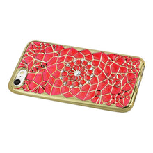 Reiko REIKO IPHONE 7 SOFT TPU CASE WITH SPARKLING DIAMOND SUNFLOWER DESIGN IN RED