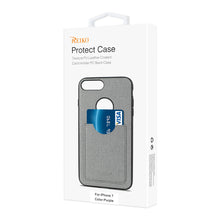 Reiko REIKO IPHONE 7 ANTI-SLIP TEXTURE PROTECTOR COVER WITH CARD SLOT IN PURPLE