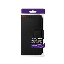 Reiko Wallet Case 3 In 1 For Alcatel Onetouch Pop Astro Black With Interior Leather-Like Material & Polymer Cover