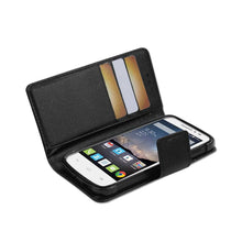 Reiko Wallet Case 3 In 1 For Alcatel Onetouch Pop Astro Black With Interior Leather-Like Material & Polymer Cover
