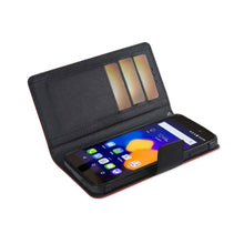 Reiko Wallet Case 3 In 1 For Alcatel Onetouch Idol 3 5.5Inches With Interior Leather-Like Material & Polymer Cover-Red