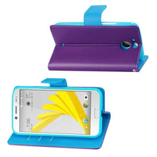 Reiko REIKO HTC BOLT 3-IN-1 WALLET CASE IN PURPLE