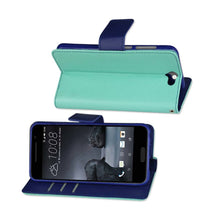 Reiko Wallet Case 3 In 1 For HTC One A9 Green With Interior Leather-Like Material And Polymer Cover