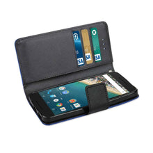 Reiko Wallet Case 3 In 1 For LG Nexus 5X/ Google Nexus 5X Navy With Interior Leather-Like Material And Polymer Cover