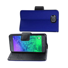 Reiko Wallet Case 3 In 1 Samsung Galaxy Alpha Sm-G850A/ G850F Navy With Interior Leather-Like Material And Polymer Cover