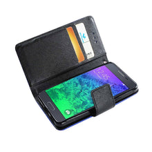 Reiko Wallet Case 3 In 1 Samsung Galaxy Alpha Sm-G850A/ G850F Navy With Interior Leather-Like Material And Polymer Cover