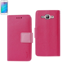 Reiko REIKO SAMSUNG GALAXY J1 3-IN-1 WALLET CASE IN HOT PINK