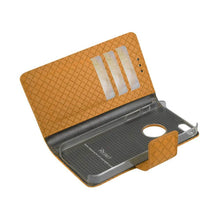 Reiko Wallet Case 3 In 1 For Iphone5 Braided Pattern Yellow