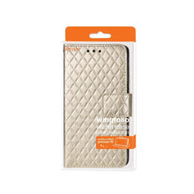 Reiko Wallet Case 3 In 1 For Samsung Galaxy S6 Edge Plus G928A/ G928V/ G928T/ G928P/ G928R4 Rhombus Pattern Champagne