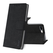 Reiko REIKO IPHONE 7 PLUS/ 6S PLUS/ 6 PLUS DENIM WALLET CASE WITH GUMMY INNER SHELL AND KICKSTAND FUNCTION IN BLACK