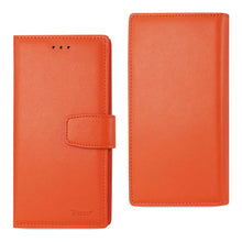 Reiko REIKO IPHONE 7 PLUS GENUINE LEATHER WALLET CASE WITH RFID CARD PROTECTION IN TANGERINE