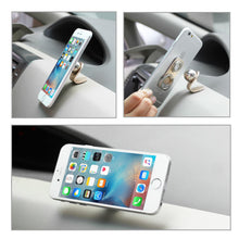 Reiko UNIVERSAL 2-IN-1 MAGNETIC CAR MOUNT HOLDER WITH 360 DEGREE ROTATION FINGER RING GRIP IN GOLD