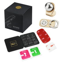 Reiko UNIVERSAL 2-IN-1 MAGNETIC CAR MOUNT HOLDER WITH 360 DEGREE ROTATION FINGER RING GRIP IN GOLD