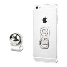 Reiko UNIVERSAL 2-IN-1 MAGNETIC CAR MOUNT HOLDER WITH 360 DEGREE ROTATION FINGER RING GRIP IN SILVER
