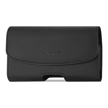 Reiko REIKO LEATHER HORIZONTAL PHONE POUCH HTC HD2 T8585 WITH EMBOSSED LOGO IN BLACK (5.16X3.04X0.83 INCHES PLUS)