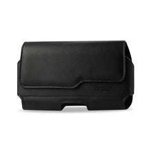 Reiko Horizontal Z Lid Leather Pouch Iphone4 Plus Black