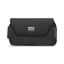 Reiko HORIZONTAL LEATHER POUCH IPHONE6/ 6S 4.7INCH PLUS-BLACK WITH MAGNETIC CLOSURE & BELT HOOPS INNER SIZE: 5.84X3.04X0.67INCH
