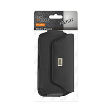 Reiko HORIZONTAL LEATHER POUCH IPHONE6/ 6S 4.7INCH PLUS-BLACK WITH MAGNETIC CLOSURE & BELT HOOPS INNER SIZE: 5.84X3.04X0.67INCH