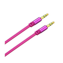 Reiko Stereo Male/Male Audio Cable 3.5Mm Gold-Plated Connector Hot Pink