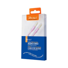 Reiko Stereo Male/Male Audio Cable 3.5Mm Gold-Plated Connector Hot Pink