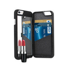 Reiko iPhone 6/6s 4.7inch Protector Cover with Hidden Mirror Black 3 Slot Card Holder