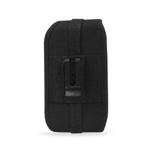 Reiko Vertical Pouch Samsung Mega 6.3Inch Plus-Black With Buckle Clip And Card Holder Inner Size-7X3.86X0.71Inch