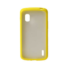 Reiko REIKO LG NEXUS 4 FRAME BUMPER CLEAR BACK CASE IN YELLOW
