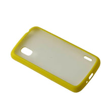 Reiko REIKO LG NEXUS 4 FRAME BUMPER CLEAR BACK CASE IN YELLOW