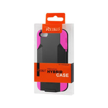 Reiko Silicone Case+Protector Cover Iphone5 Holster With Clip Hot Pink Black