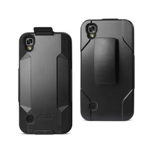 Reiko REIKO LG X POWER (K6) HYBRID HEAVY DUTY HOLSTER COMBO CASE IN BLACK