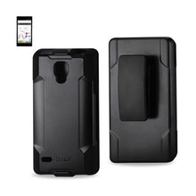 Reiko REIKO LG OPTIMUS L9 HYBRID HEAVY DUTY HOLSTER COMBO CASE IN BLACK