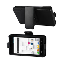 Reiko REIKO LG OPTIMUS L9 HYBRID HEAVY DUTY HOLSTER COMBO CASE IN BLACK