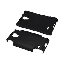 Reiko REIKO LG OPTIMUS L9 HYBRID HEAVY DUTY HOLSTER COMBO CASE IN BLACK