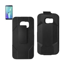 Reiko Silicone Case+Protector Cover Samsung Galaxy S6 Edge Plus Sm-G928V-G928A-G928T-G928P-G928I Black Holster With Clip