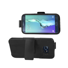 Reiko Silicone Case+Protector Cover Samsung Galaxy S6 Edge Plus Sm-G928V-G928A-G928T-G928P-G928I Black Holster With Clip