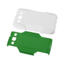 Reiko REIKO SAMSUNG GALAXY S3 HYBRID HEAVY DUTY HOLSTER COMBO CASE IN GREY WHITE