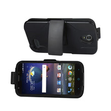 Reiko ZTE Grand X3 Z959 Silicone Case+Protector Cover Holster Wtih Clip Black