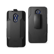 Reiko ZTE Grand X Max 2/Z988 Silicone Case + Protector Cover Black Holster With Clip