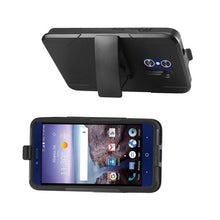 Reiko ZTE Grand X Max 2/Z988 Silicone Case + Protector Cover Black Holster With Clip