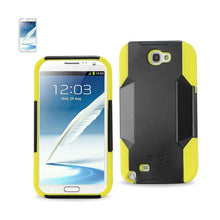 Reiko REIKO SAMSUNG GALAXY NOTE 2 HYBRID HEAVY DUTY CASE IN BLACK YELLOW