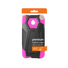 Reiko REIKO ALCATEL DAWN/ STREAK HYBRID HEAVY DUTY CASE WITH KICKSTAND IN HOT PINK BLACK