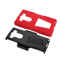 Reiko Silicon Case+Protector Cover For LG V10/ H900/ Vs990/ H901 Red Black New Type Kickstand
