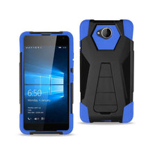 Reiko NOKIA Lumia 650 Silicon Case+Protector Cover NEW TYPE KICKSTAND NAVY BLACK