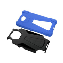 Reiko NOKIA Lumia 650 Silicon Case+Protector Cover NEW TYPE KICKSTAND NAVY BLACK