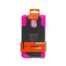 Reiko Silicon Case+Protector Cover Samsung Galaxy Note Edge New Type Kickstand Hot Pink Black