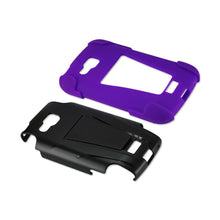 Reiko REIKO SAMSUNG ATIV ODYSSEY HYBRID HEAVY DUTY CASE WITH KICKSTAND IN BLACK PURPLE