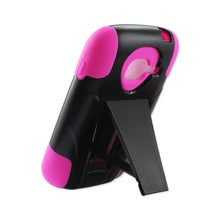 Reiko Silicon Case+Protector Cover Samsung Galaxy Discover (Cdma) Centura S738C New Type Kickstand Hot Pink Black