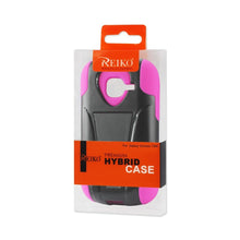 Reiko Silicon Case+Protector Cover Samsung Galaxy Discover (Cdma) Centura S738C New Type Kickstand Hot Pink Black